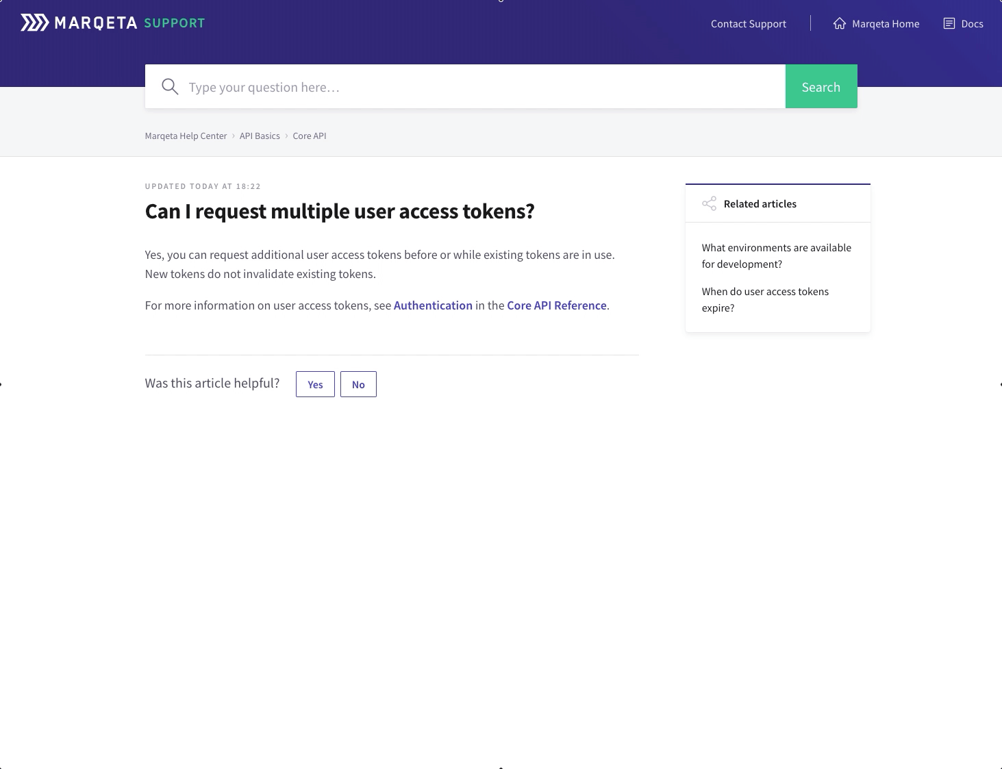 Animated GIF of support form submission